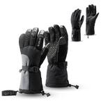 Unisex Large 3-in-1 Rechargeable Heated Gloves with Lithium-ion Battery and Charger (2-Pairs of Gloves)