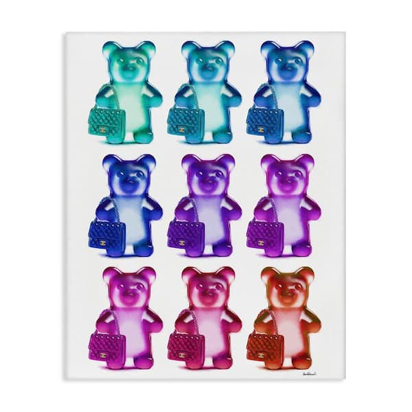 Fashion Bears & Bags by Amanda Greenwood Unframed Abstract Graphic Art Print 40 in. x 30 in.