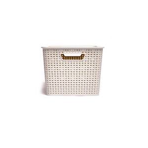 Large PP Woven Plastic Storage Basket with Lid, Storage Box