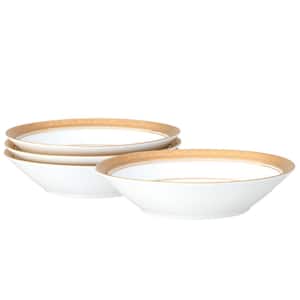 Crestwood Gold 5.5 in., 4 fl. oz. (Gold) Porcelain Fruit Bowls, (Set of 4)