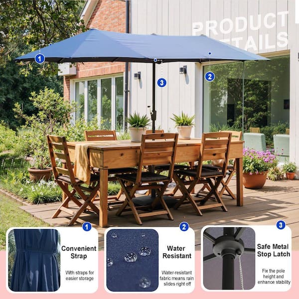 coolaroo offset patio umbrella Coolaroo Round Cantilever Patio Umbrella, 90% UV Block, 10', Smoke