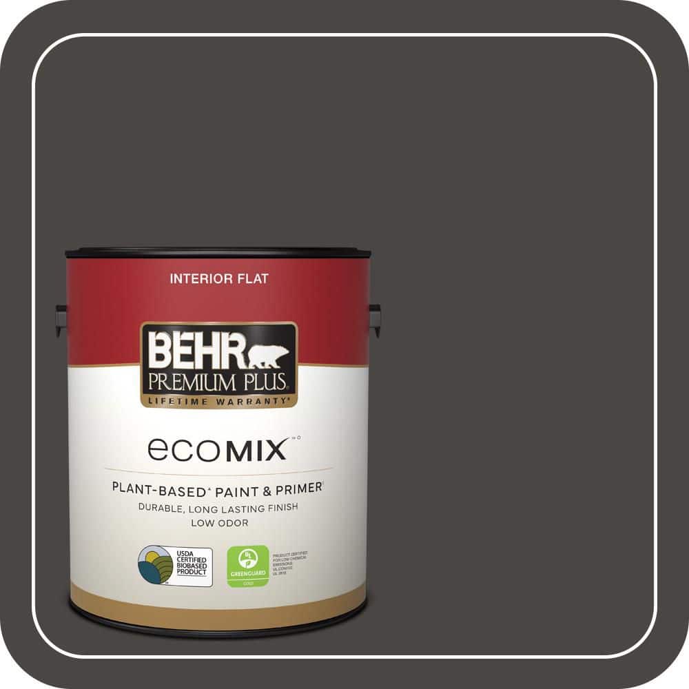 1 gal. #T16-01 Black Pearl Flat EcoMix Plant-Based Interior Paint & Primer price history on PriceWatchPro