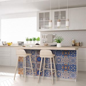 White, Blue, Orange SB43 5 in. x 5 in. Vinyl Peel and Stick Tile (24 Tiles, 4.17 sq. ft./Pack)