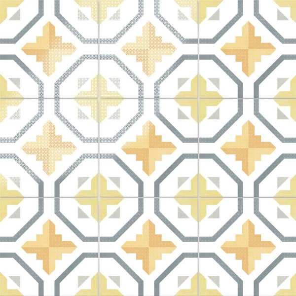 Merola Tile Prisma Mango 10 in. x 10 in. Porcelain Floor and Wall Tile (10.88 sq. ft. /Case)
