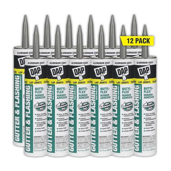DAP Butyl-Flex 10.1 oz. Aluminum Gray Gutter and Flashing Sealant (12-Pack)  7079818188 The Home Depot