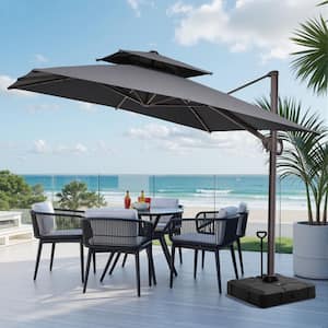 best rated outdoor patio umbrellas SUPERJARE 15ft Large Umbrella with Base included, Double Sided Umbrella with Solar Lights, Pool Umbrella with Fade Resistant Canopy for Deck, Porch, Yard, Balcony, Beige : Patio, Lawn assisted crank opens and closes the umbrella Best Patio Umbrellas 2026 -