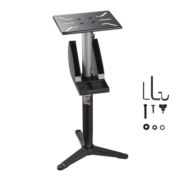 Bench Grinder Stand, Bench Grinder Vise Floor Pedestal with 12 in. x 10 in. Mounting Plate, 5-Level Height Adjustable