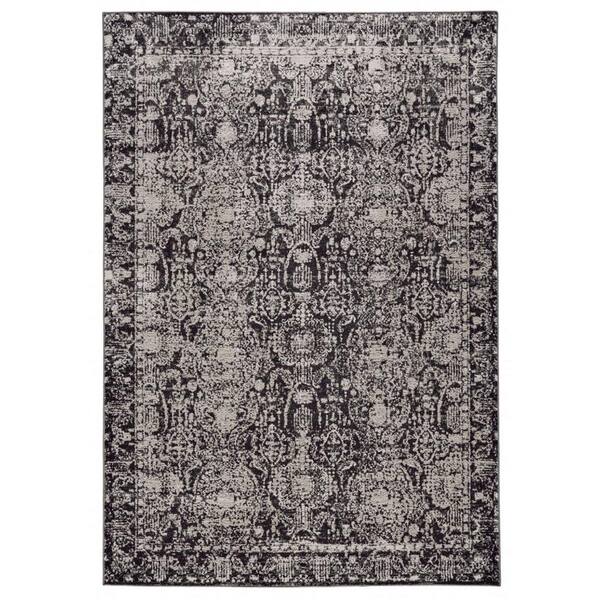 HomeRoots Gray and Ivory 2 ft. x 3 ft. Abstract Area Rug 2000515534