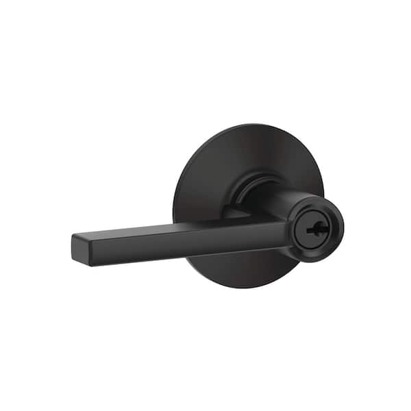 Matte Black Keyed Entry Latitude Door Lever