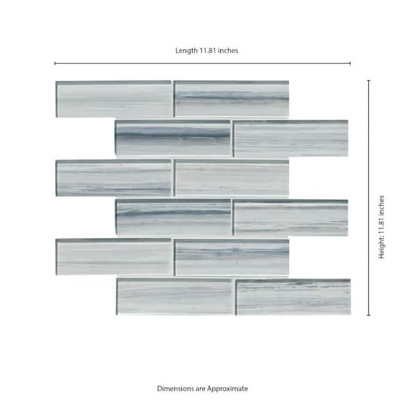 Instant Mosaic PeelNStick Glass Mosaic Wall Tile 115 x 115 Instant Mosaic PeelNStick Glass Mosaic Wall Tile 115 x 115