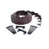 ProFlex 40 ft. Brown Scalloped Woodgrain Plastic No-Dig Edging Kit ...