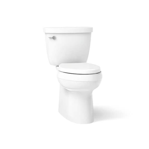 KOHLER Cimarron 12 in. Rough In 2-Piece 1.28 GFP Single Flush Elongated Toilet w/ Skirted Trapway in White, Seat Not Included