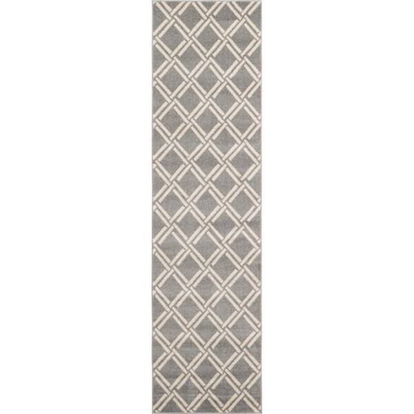 Unique Loom Trellis Detroit Gray 2' 7 x 10' 0 Runner Rug