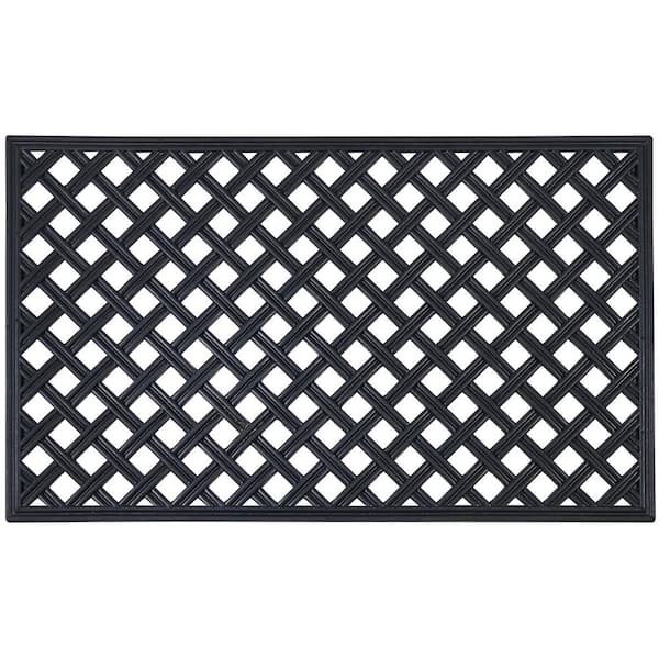 Wrought Iron Grey 18 in. x 30 in. Door Mat