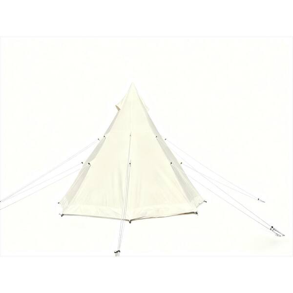 9.8 ft. x 9.8 ft. Beige Bell Glamping Tent with Aluminum Pole, Support Camouflage Fabric Customization