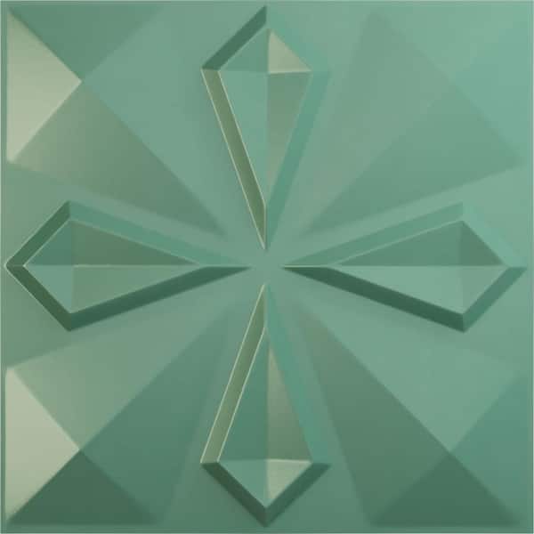 Ekena Millwork 19 5/8 in. x 19 5/8 in. Nikki EnduraWall Decorative 3D Wall Panel, Sea Mist (12-Pack for 32.04 Sq. Ft.)