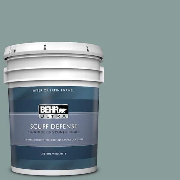 BEHR ULTRA 5 gal. #PPU12-04 Agave Extra Durable Satin Enamel Interior Paint & Primer