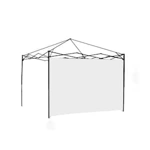 10 ft. x 10 ft. White Canopy Sidewal Pop Up Canopy Tent, 3-Pack Sunwall, 2-pieces with Windows, 1-pieces with zip