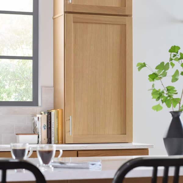 Avondale 24 in. W x 12 in. D x 42 in. H Ready to Assemble Plywood Shaker Wall Kitchen Cabinet in White Oak