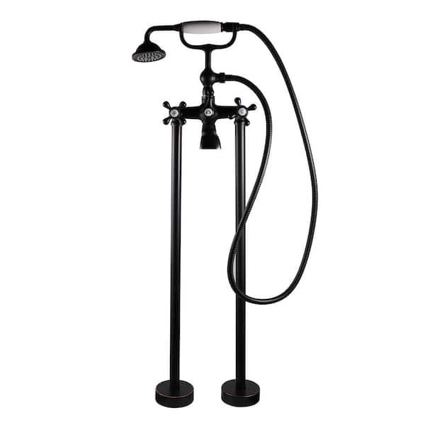 Dyconn Tahoe 2-Handle Freestanding Tub Faucet with Handle Shower in Oil Rubbed Bronze