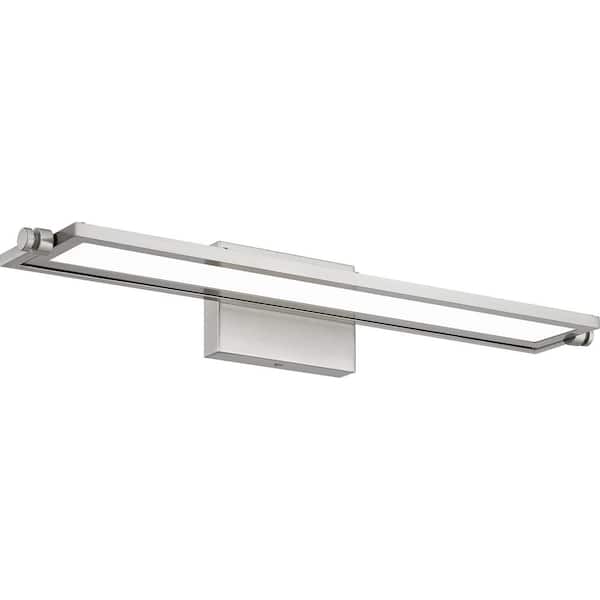 Quoizel Astro 26.25 in. 1-Light Brushed Nickel Integrated LED Vanity Light Bar