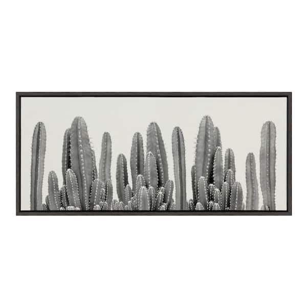 Sylvie "Looking Sharp Cactus Garden in. by The Creative Bunch Studio Plants Framed Art Print 18 in. x 40 in.