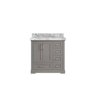 Home Decorators Collection Merryfield 31 in. W x 22 in. D x 35 in. H Single  Sink Freestanding Bath Vanity in Antigua Green with Carrara Marble Top  19112-VS31-AG - The Home Depot