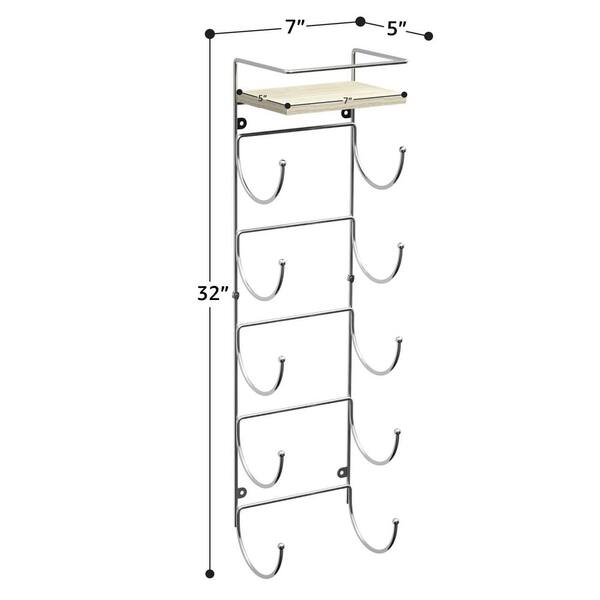 Sorbus 6 Level Bathroom Towel Rack Holder and Organizer Silver