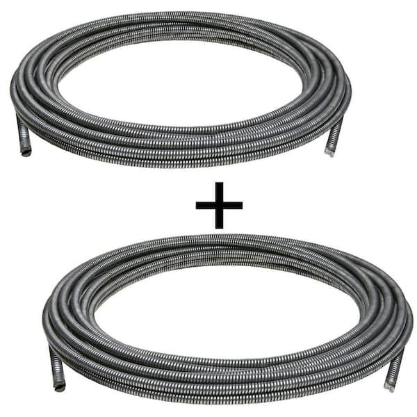 RIDGID 3/4 in. x 100 ft. C-100 IC Drain Cleaning Snake Auger Machine Replacement Cable for K-750, K-7500 Models (2 Cables)
