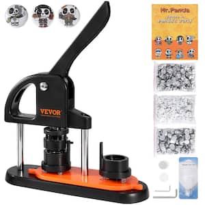 Button Maker Machine, 0.98 in. 25 mm Pin Maker, Installation-Free Badge Punch Press Kit