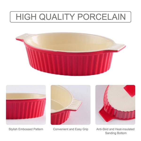 MALACASA, Series Bake.Bake, Ceramic Oval Baking Dish Bakeware Set - On Sale  - Bed Bath & Beyond - 31519428