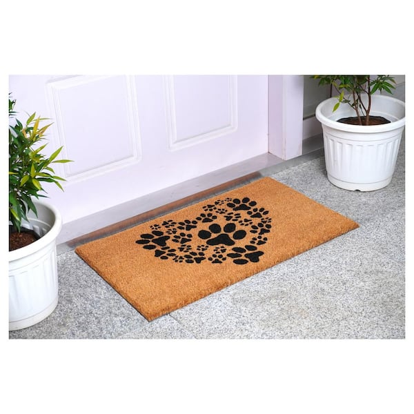 Heart Paws 24 in. x 36 in. Door Mat