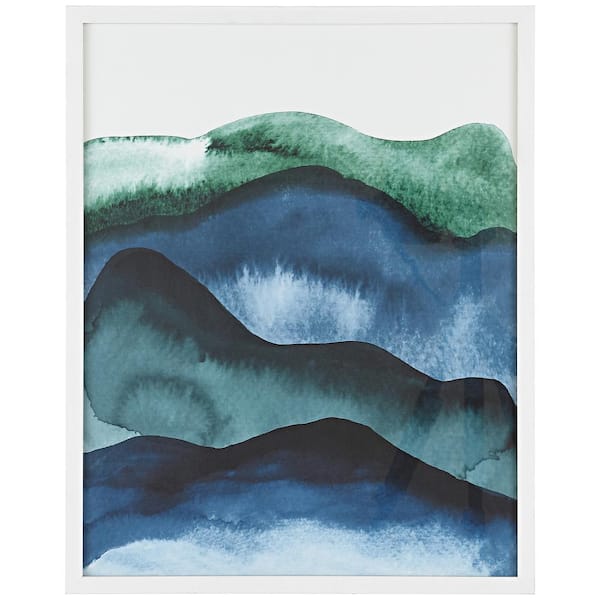 SAFAVIEH Echo Framed Mixed Media Abstract Wall Art 4 in. x 19 in.