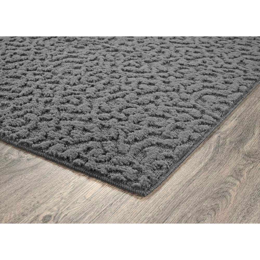 Cinder Gray Tufted Square Synthetic 12' x 12' Area Rug