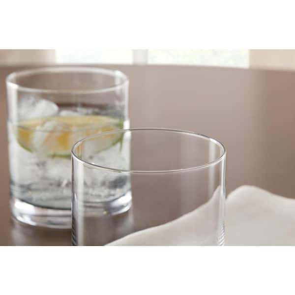 Kitchen Lux Square Drinking Glasses Set of 2 - Square Glass Cups 12 oz - Modern Glassware Set - Trendy Aesthetic Glass Ware for Highball Whiskey