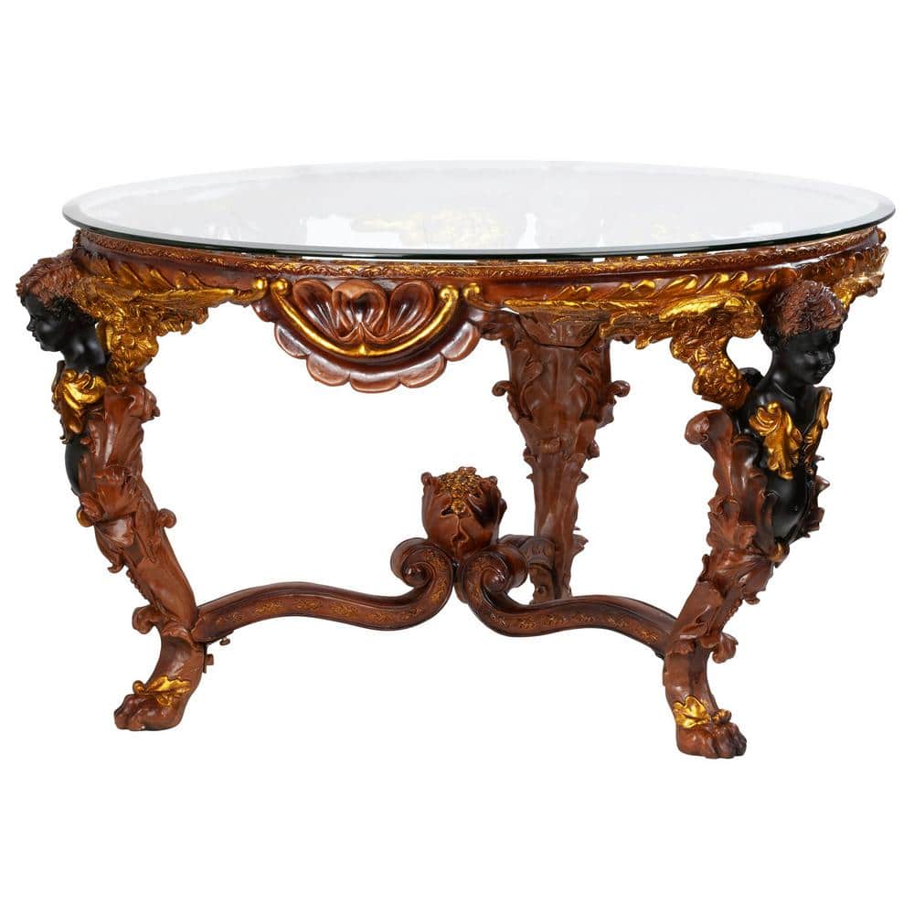 Design Toscano Louis XIV 19.5 in. H Brown Polyresin Rectangle Glass ...