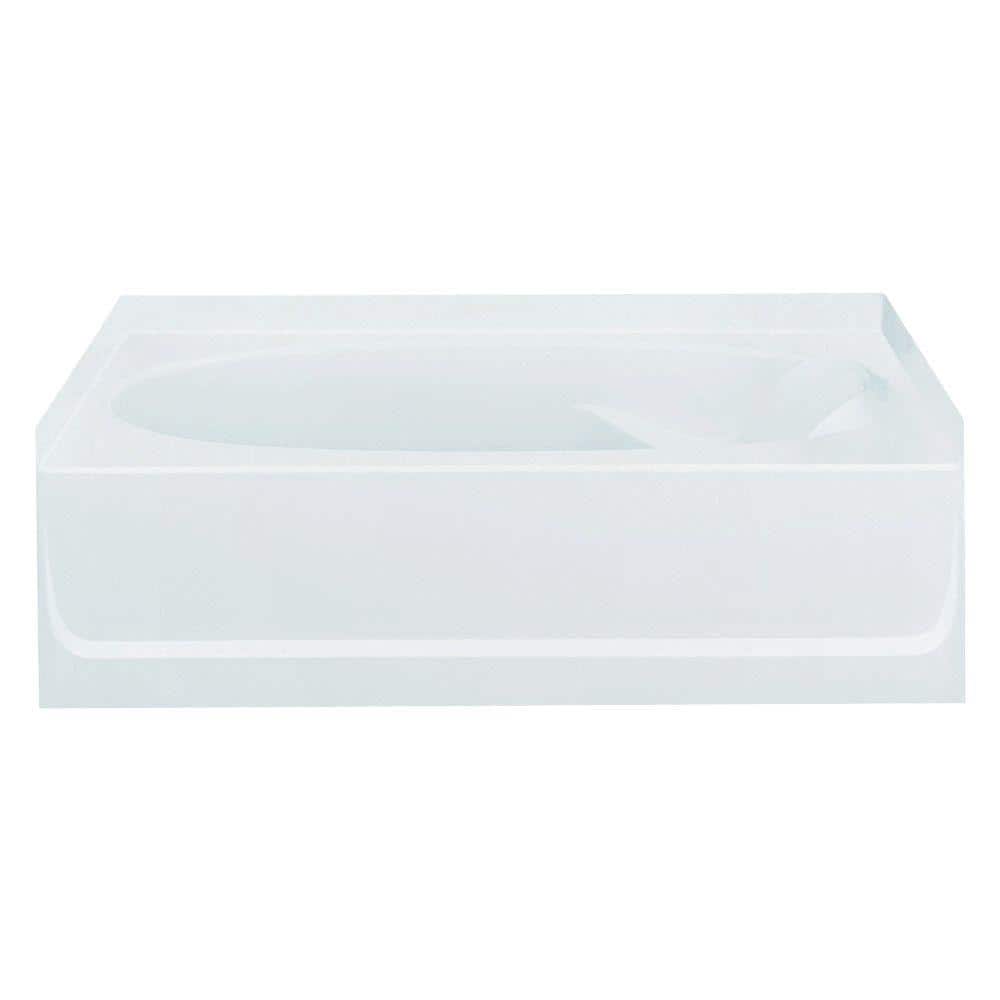 Ensemble 60 in. Left Drain Rectangular Alcove Soaking Tub in White price history on PriceWatchPro
