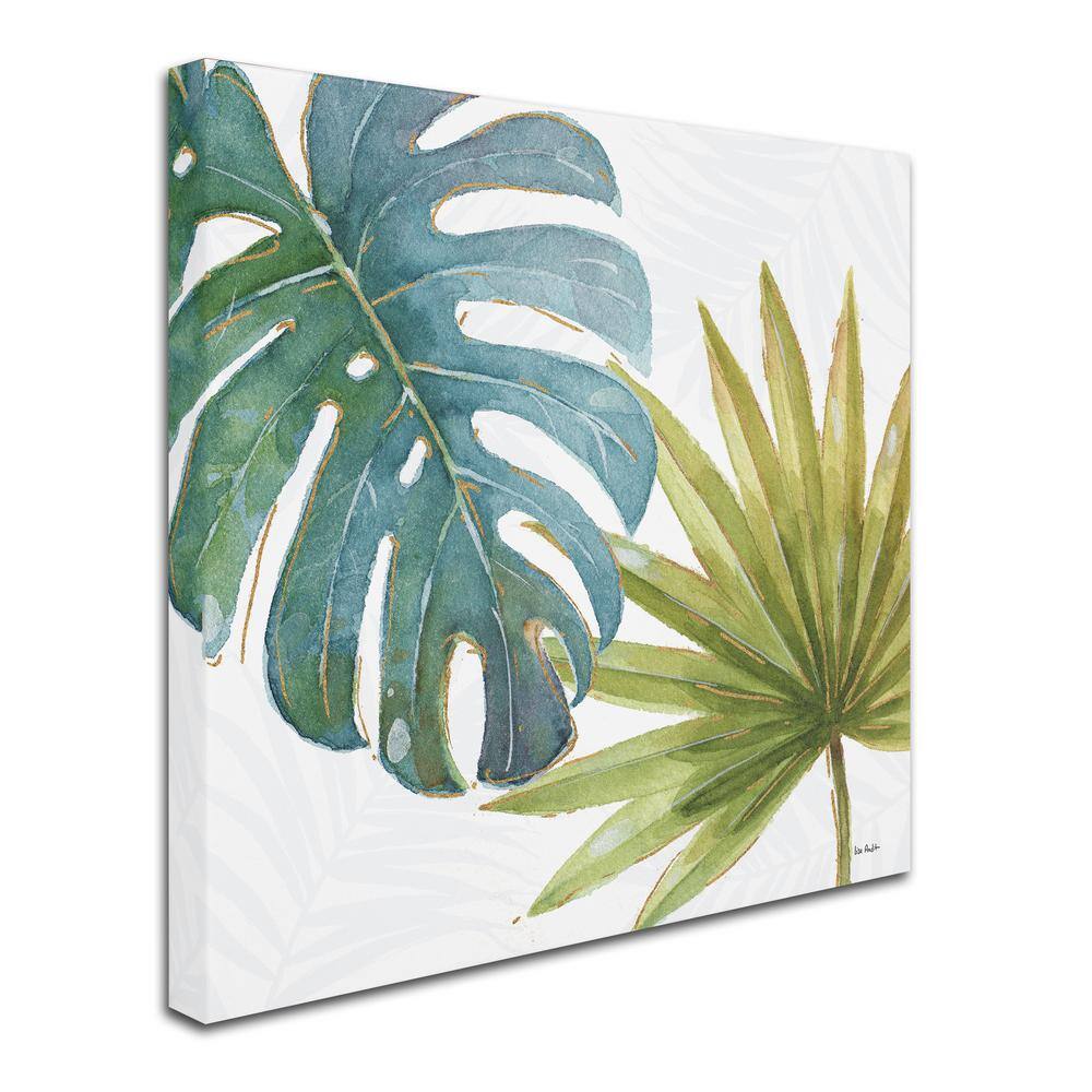 Large Tropical Green and Blue Canvas Wall Art