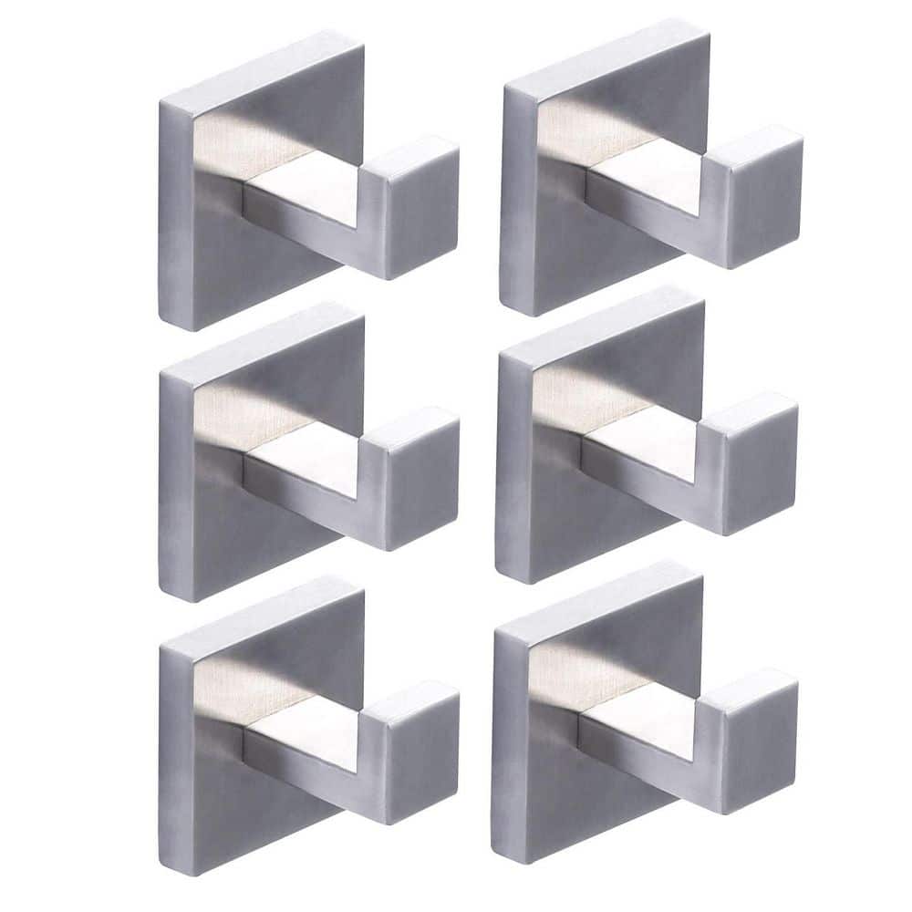 Stainless Steel Single J-Hook Robe/Towel Hook in Brushed Nickel 6 Packs price history on PriceWatchPro