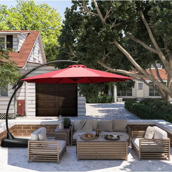 12 ft. Cantilever Umbrella Large Outdoor Heavy-Duty Offset 12 ft. Cantilever Umbrella Large Outdoor Heavy-Duty Offset