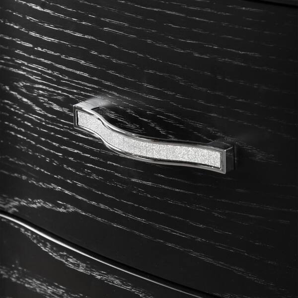 Furniture of America Seabliss Glam Black 5 Drawer 36 in Furniture of America Seabliss Glam Black 5 Drawer 36 in