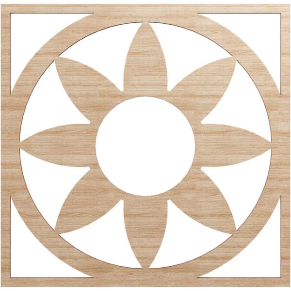 0.25 in. x 6.25 in. x 18 in. Wood Medallion Moulding