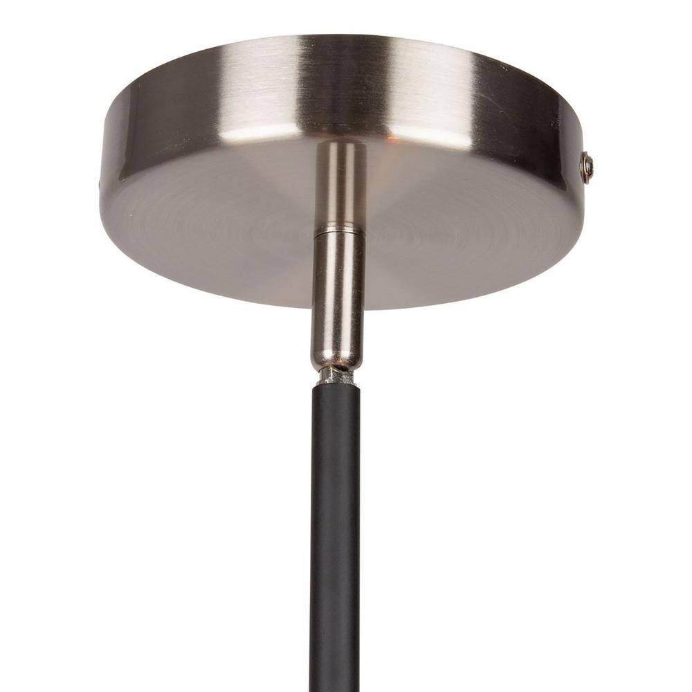Truro 6-Light Black and Brushed Nickel Linear Pendant