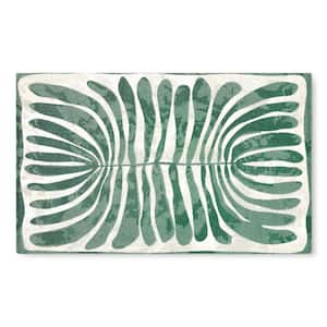 Luxe Livie Matisse Cutout Green 24 in. x 40 in. Machine Washable Kitchen Mat