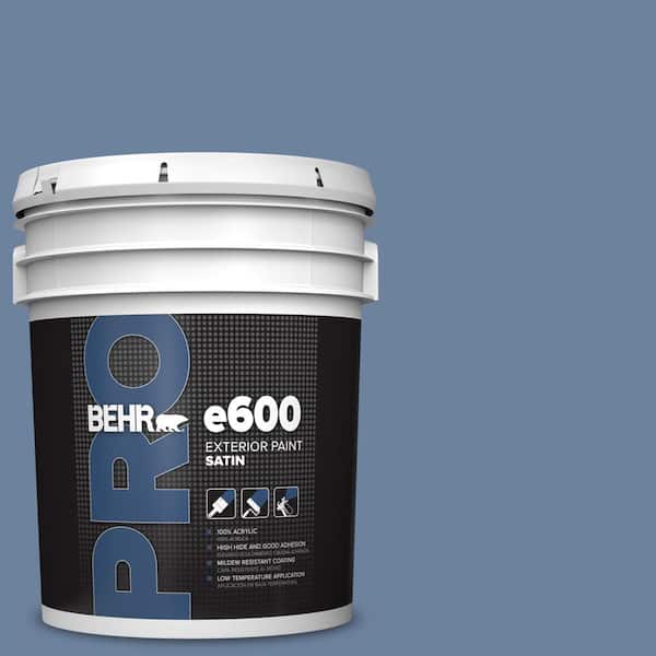BEHR PRO 5 gal. #S530-5 Brisk Blue Satin Exterior Paint