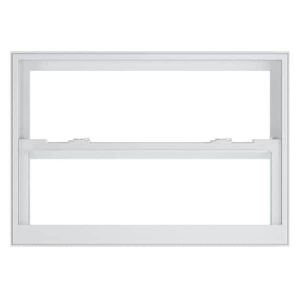 American Craftsman 35.875 in. x 24.875 in. 70 Series White Single Hung Low-E Argon SC Obsc Glass Vinyl Impact FL Flange Window, Screen Incl