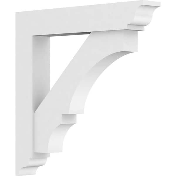 Ekena Millwork Standard Balboa 3 in. W x 20 in. H x 20 in. D Signature Urethane Polyurethane Bracket With Traditional Ends