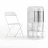 Carnegy Avenue Hercules Series White Metal 650 lb. Weight Capacity Lightweight Event Folding Chair (Set of 10) CGA-LE-3590-WH-HD