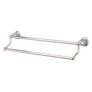 Heritage 24 in. Wall Mount Dual Towel Bar in Polished Chrome