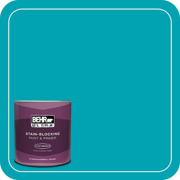 BEHR ULTRA 1 qt. #510B-6 Blue Jewel Extra Durable Eggshell Enamel Interior Paint & Primer